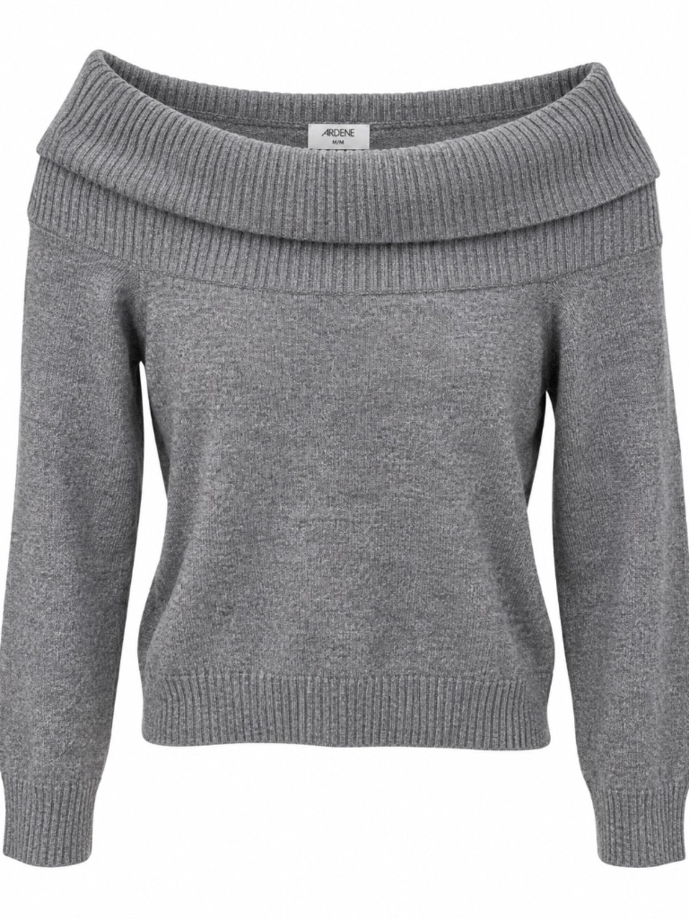 Grey Off-Shoulder Sweater